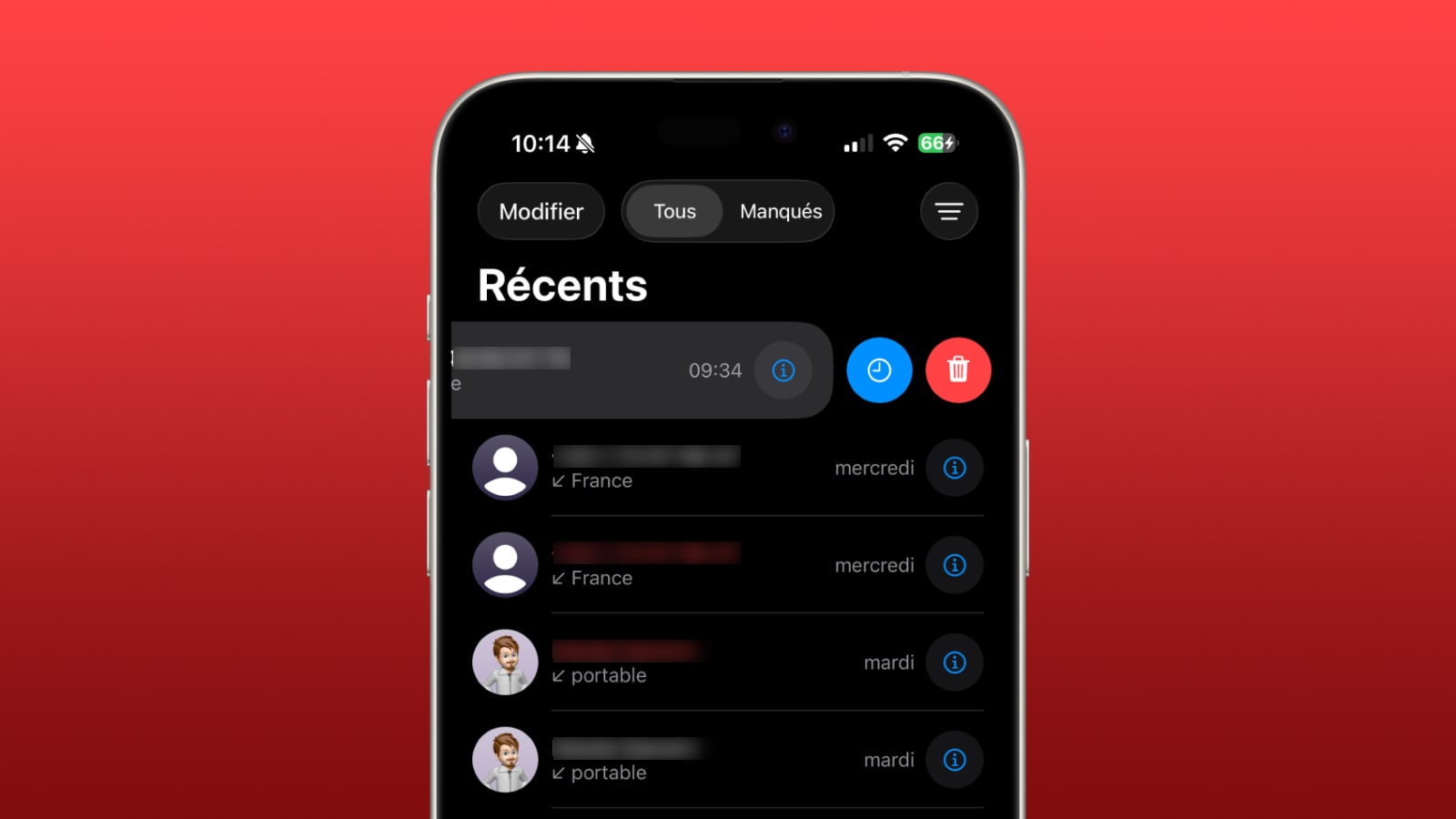 rappel appel manque ios 26