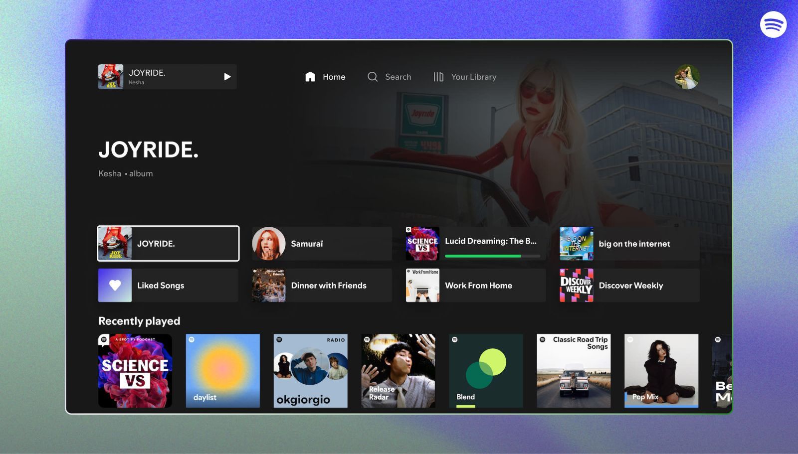 L'app Spotify pour Apple TV fait peau neuve