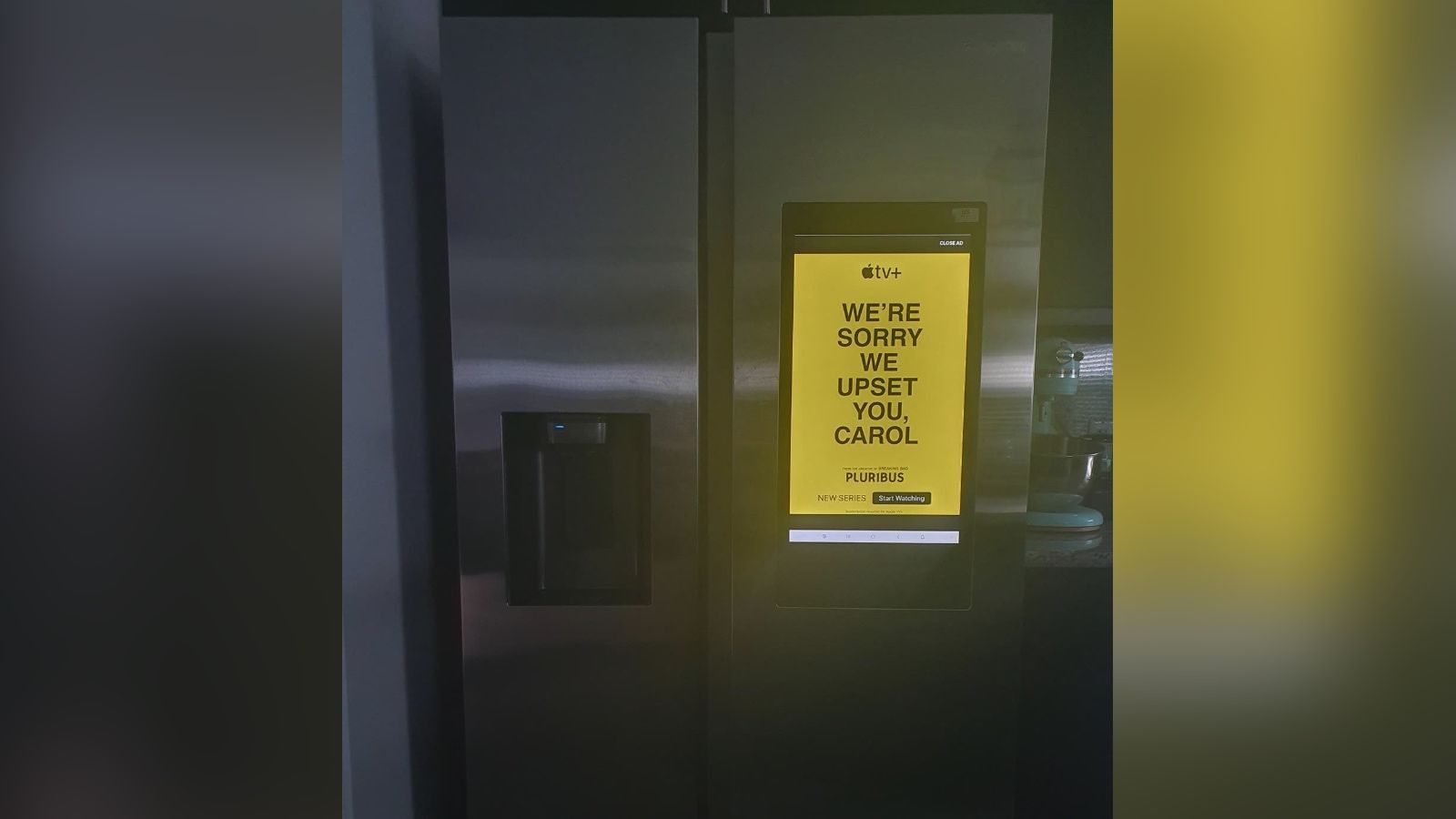 Apple TV affiche de la pub sur les frigos connectés Samsung