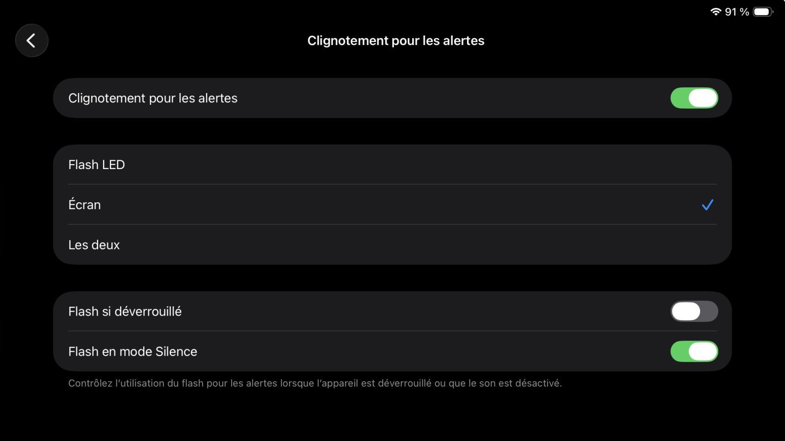 iOS 26.2 : l'écran peut clignoter pour annoncer une notification