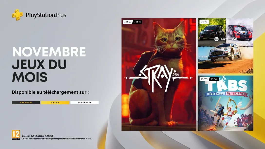 PS Plus : les jeux gratuits de novembre dont Stray, EA Sports WRC 24 et Totally Accurate