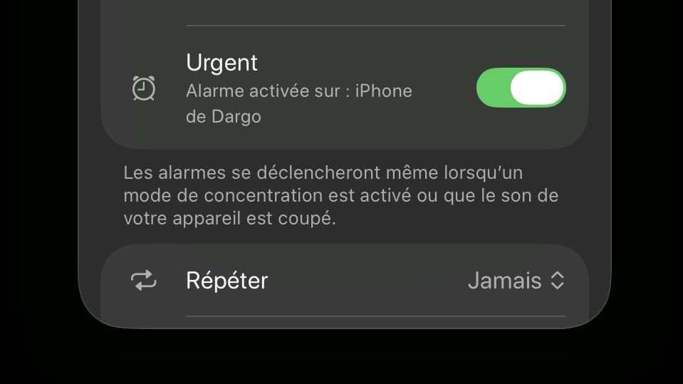 iOS 26.2 : un nouveau réglage “Urgent” dans l’app Rappels