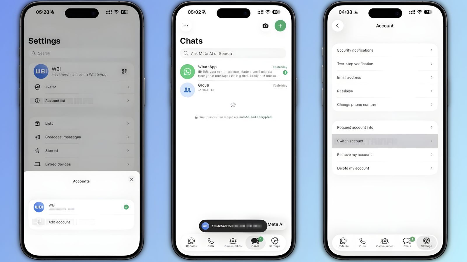 WhatsApp teste enfin le multi-comptes sur iPhone