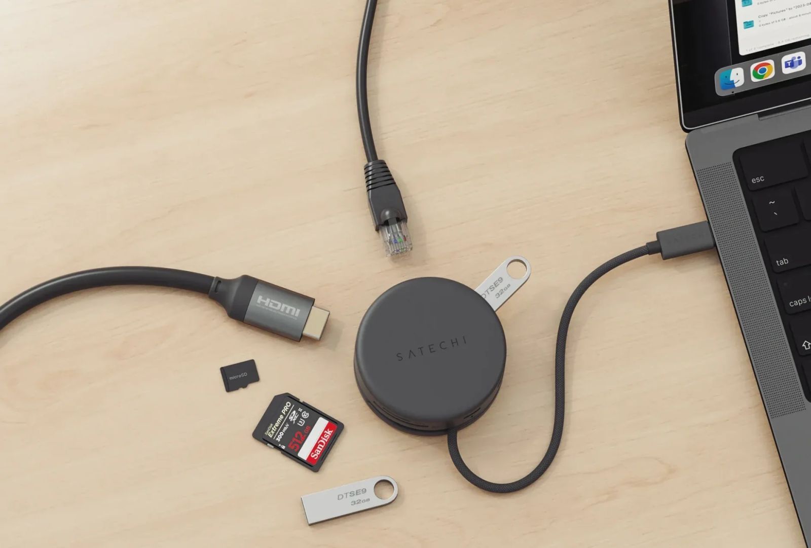 hub satechi on the go 7 en 1 usb c
