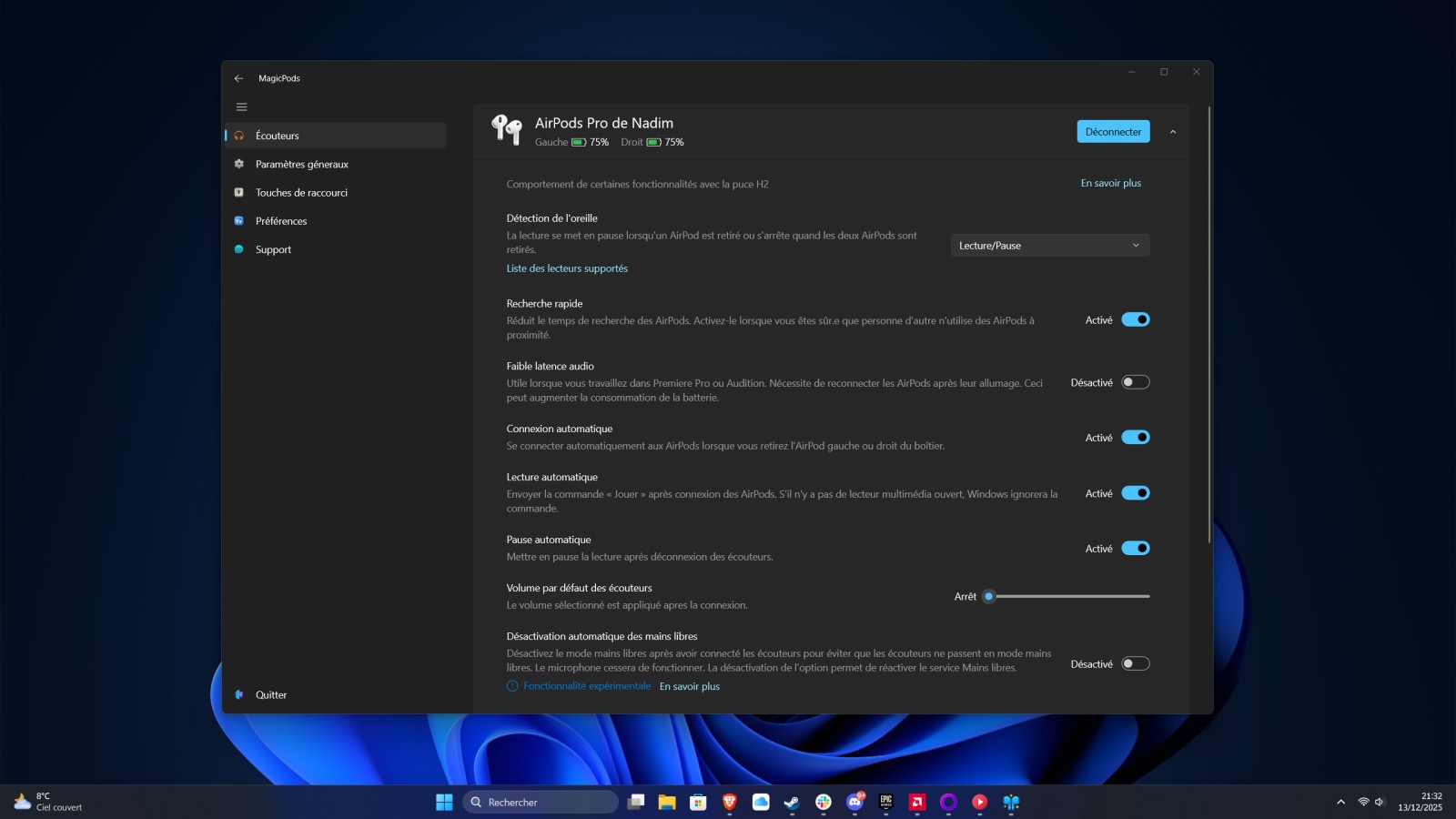 magicpods airpods windows nadim