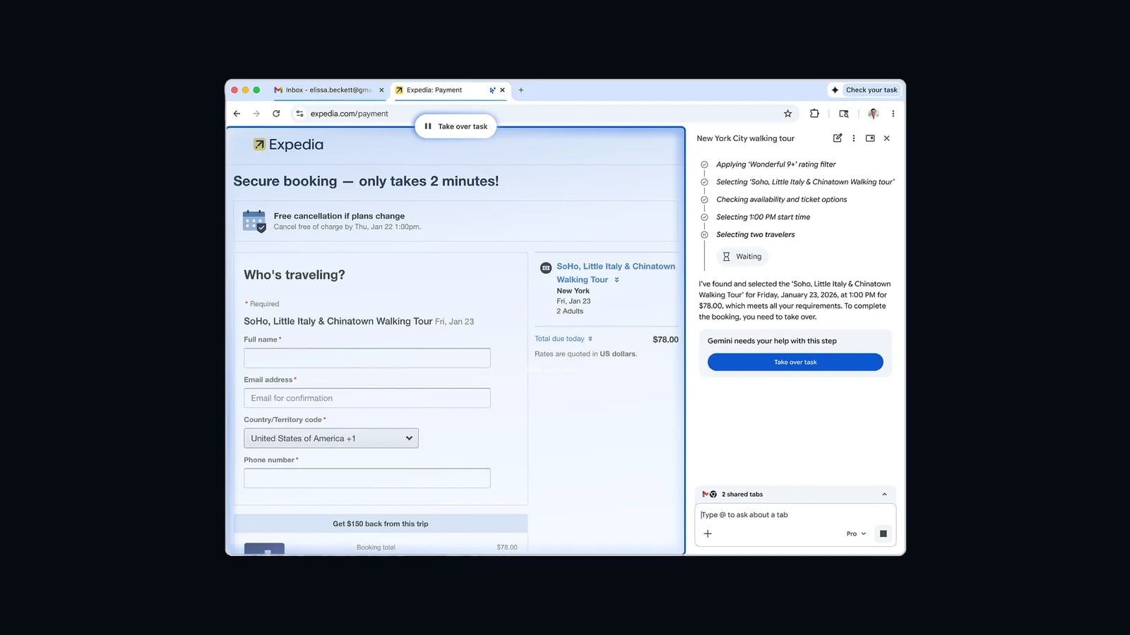 google chrome gemini cote