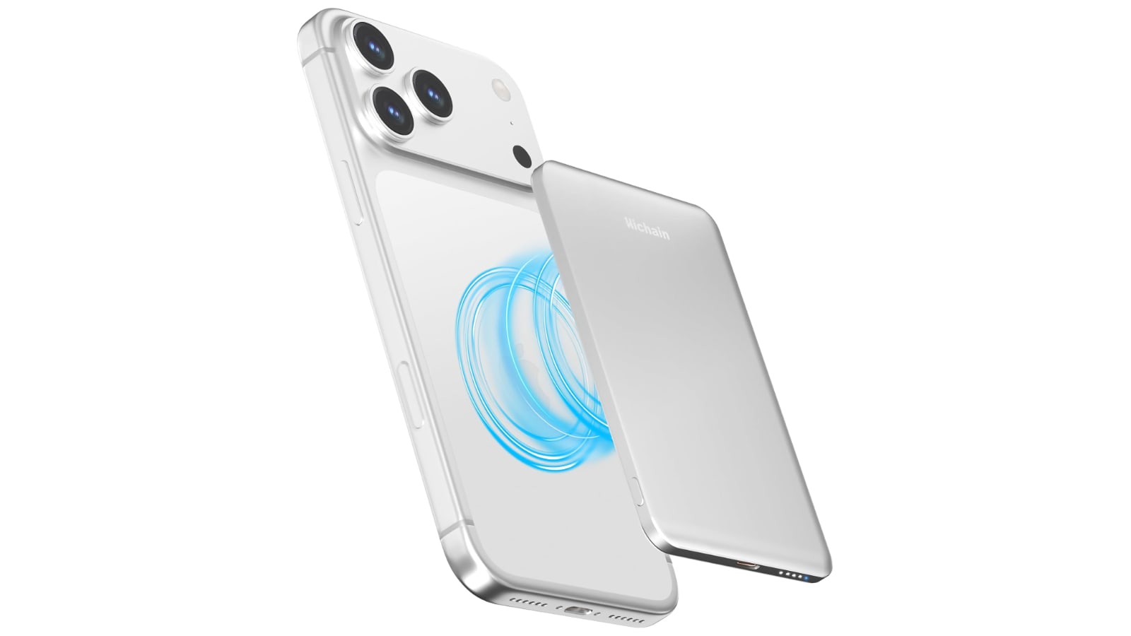 hichain batterie externe magnetique sans fil ultra mince 5000mah magsafe