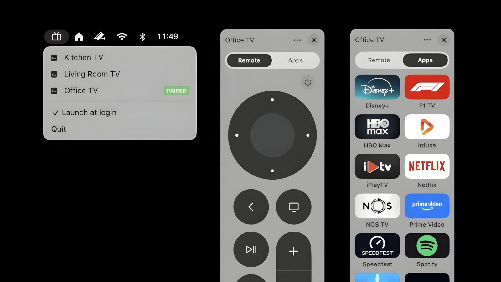 itsytv telecomande apple tv sur mac