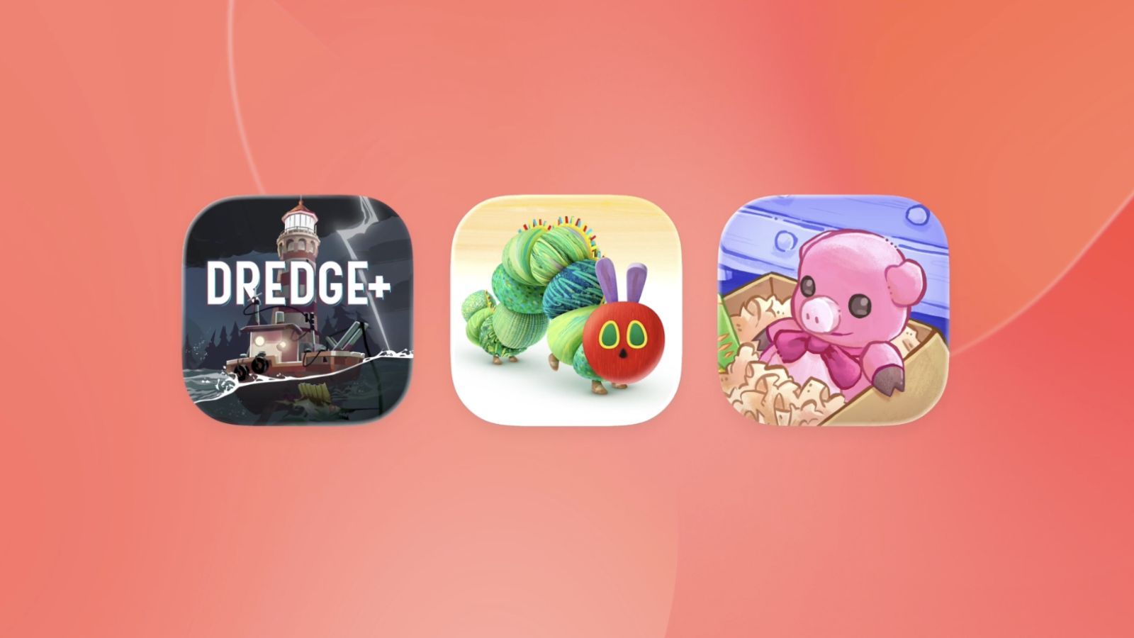  Arcade en avril : Dredge+, Unpacking+ et My Very Hungry Caterpillar+
