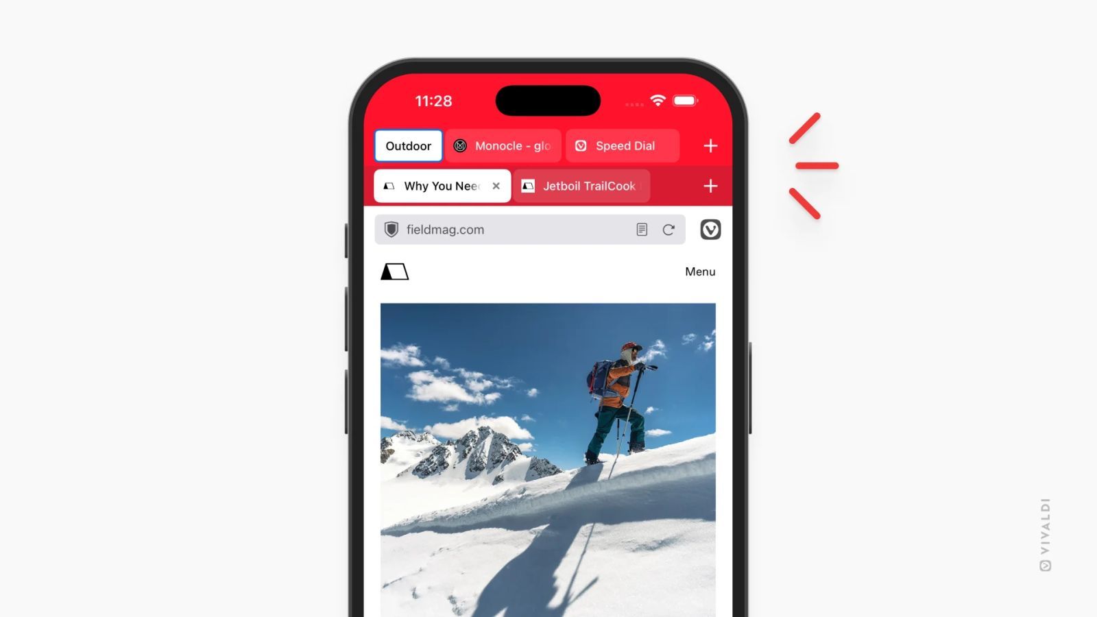 Le navigateur Vivaldi pour iPhone adopte les piles d’onglets à deux niveaux