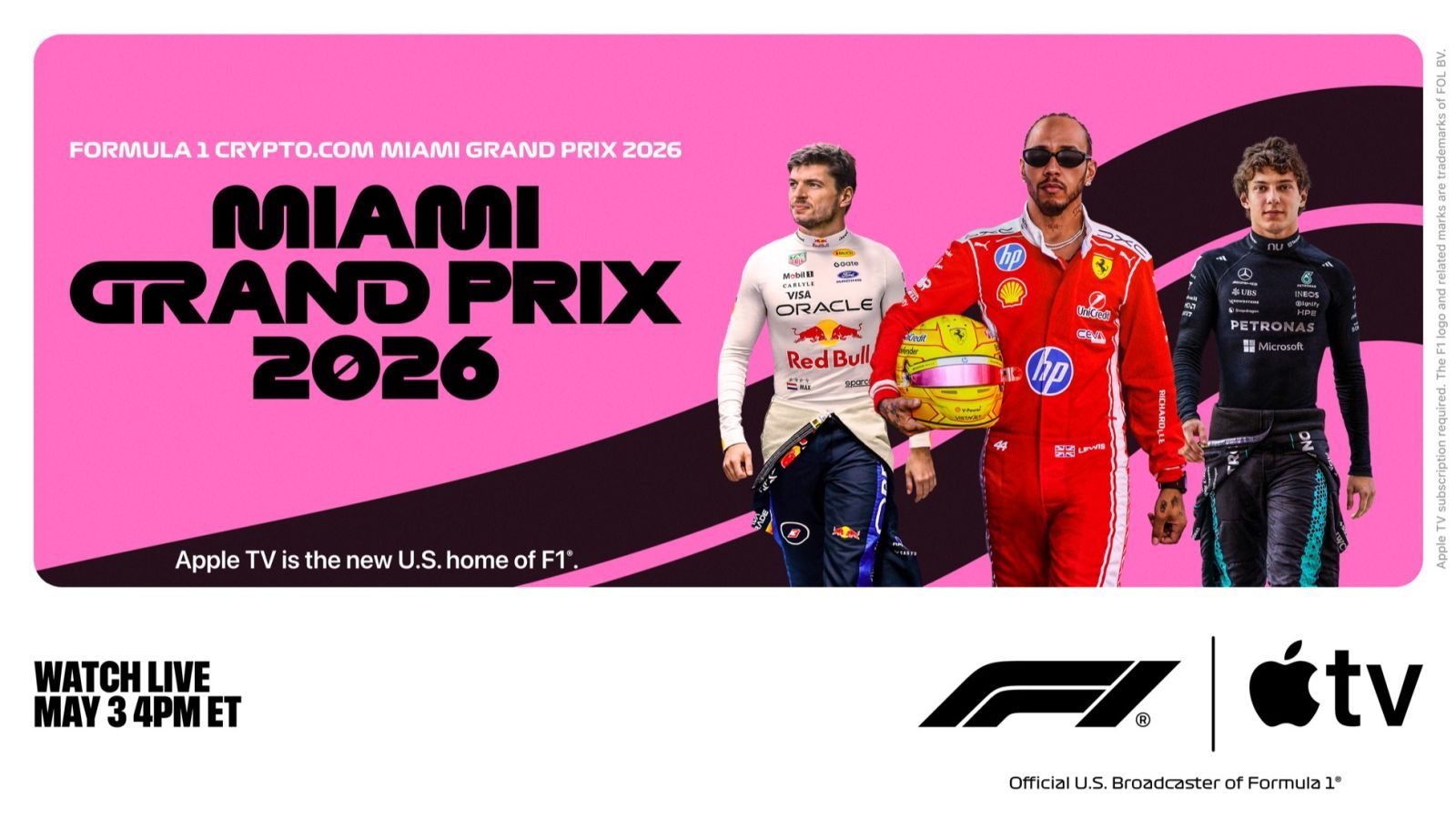 La saison 2026 de Formule 1 reprend en exclusivité sur Apple TV à Miami