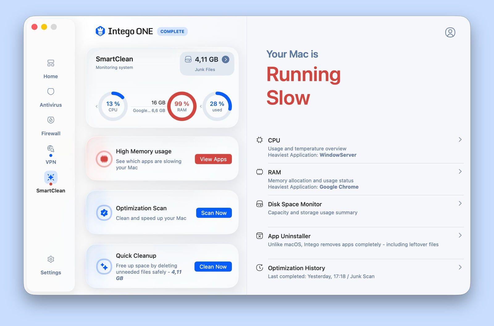 intego one mac smart clean