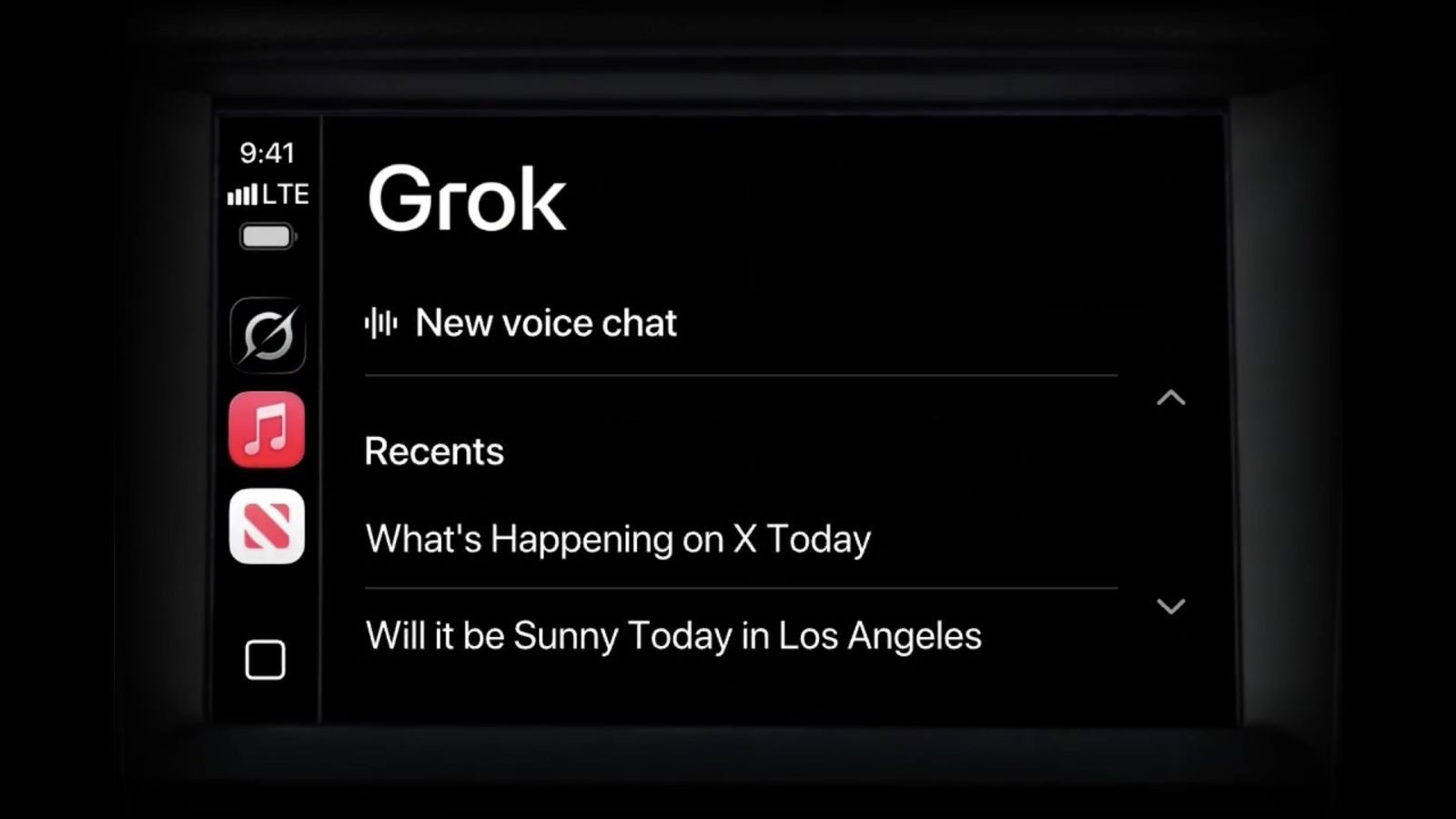 Grok est disponible sur Apple CarPlay avec le mode voix