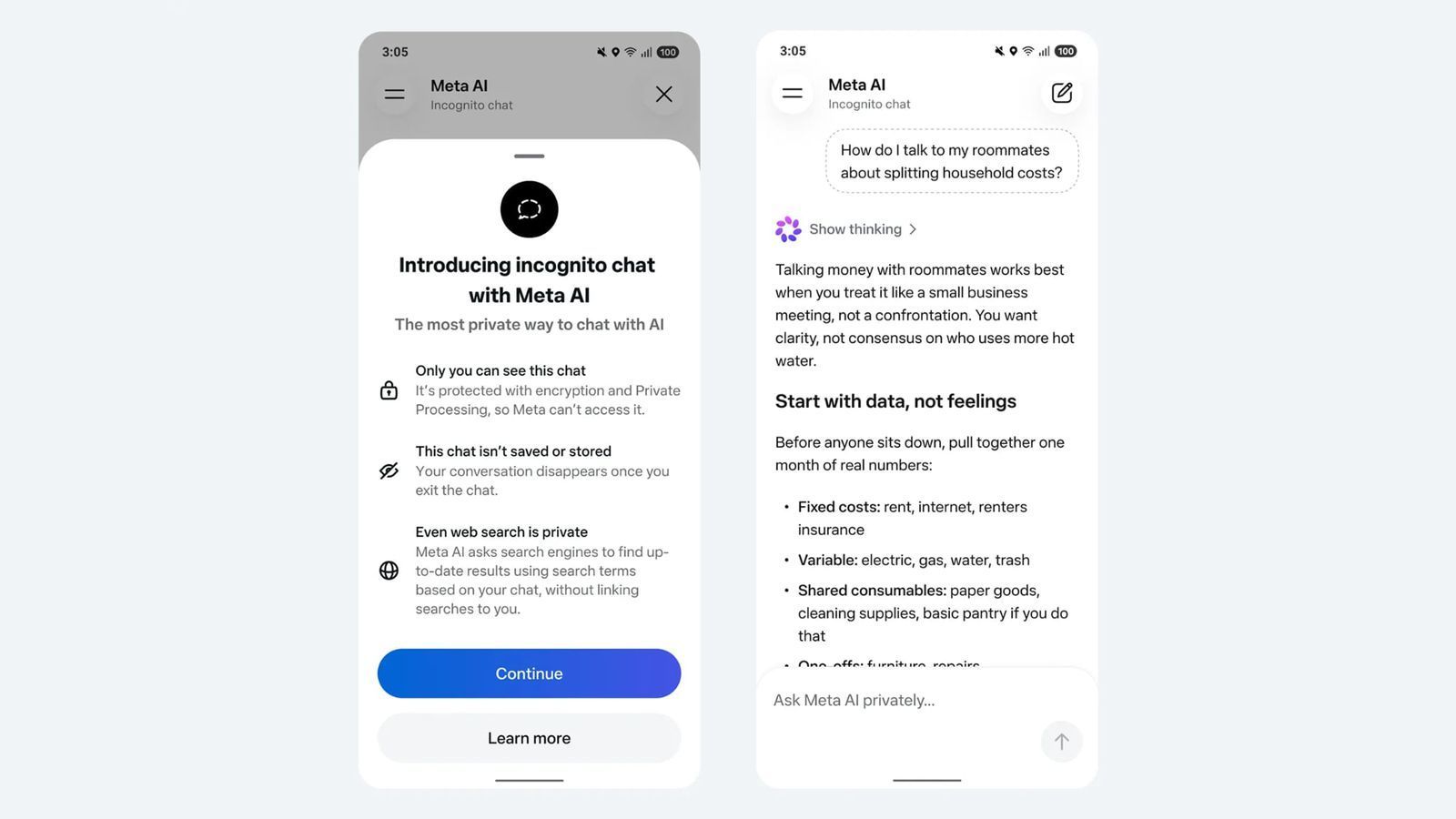 Meta AI lance le « Mode Incognito » pour éviter les problèmes