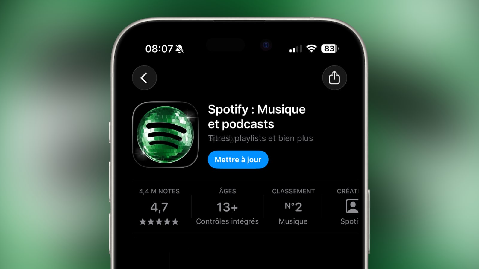 Spotify : le logo disco n’était que temporaire, l’icône classique revient cette semaine !
