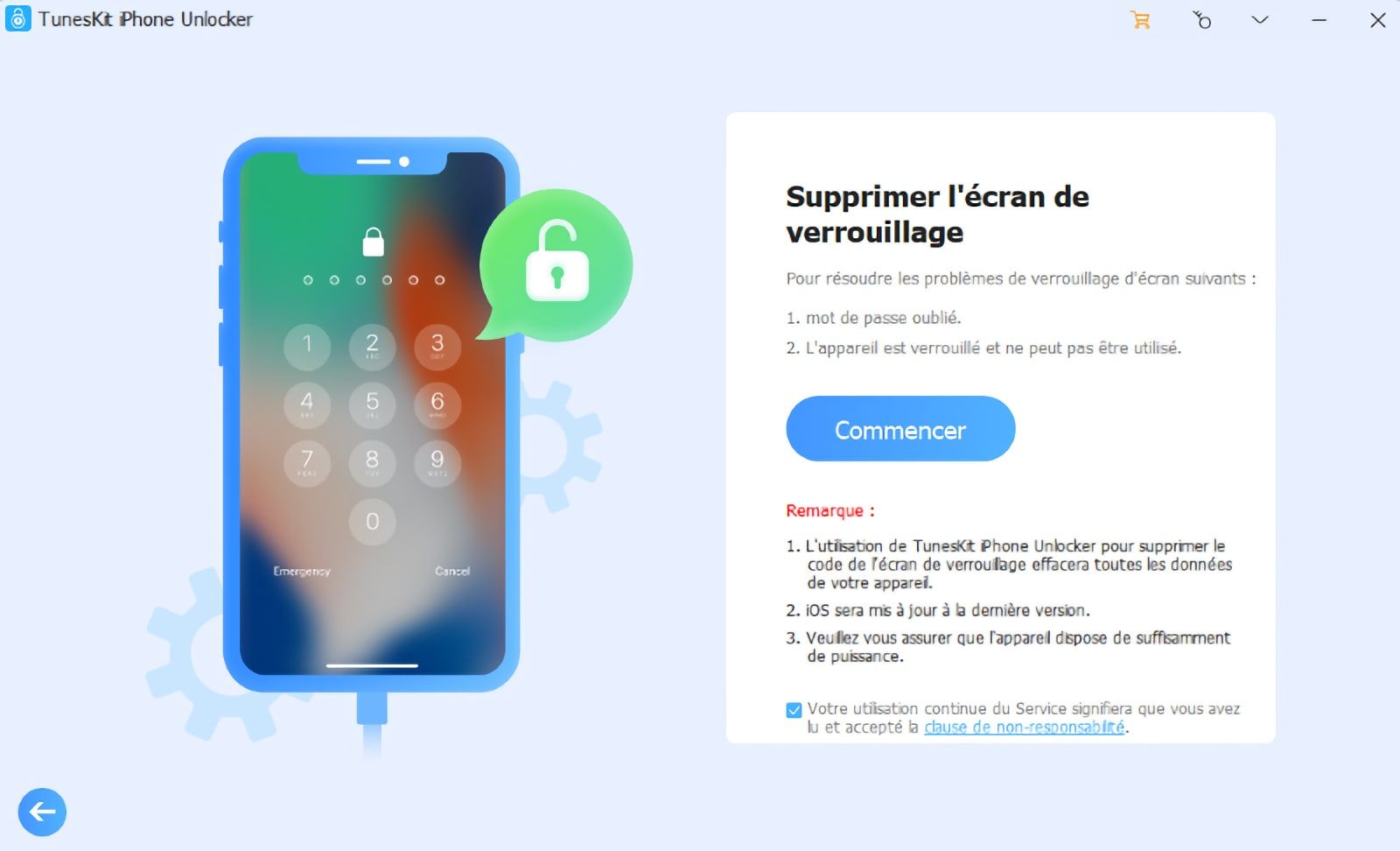 supprimer ecran verrouillage iphone tuneskit