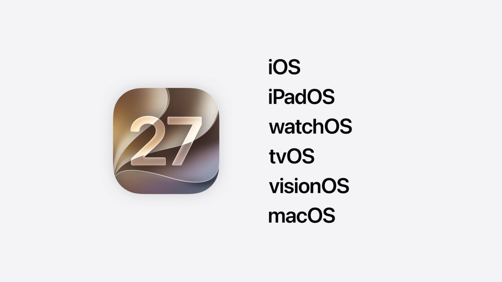 ios 27 logo et logiciels