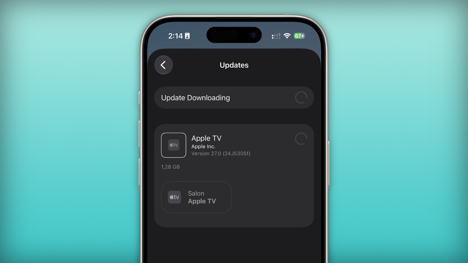iOS 27 permet de mettre à jour son Apple TV depuis son iPhone