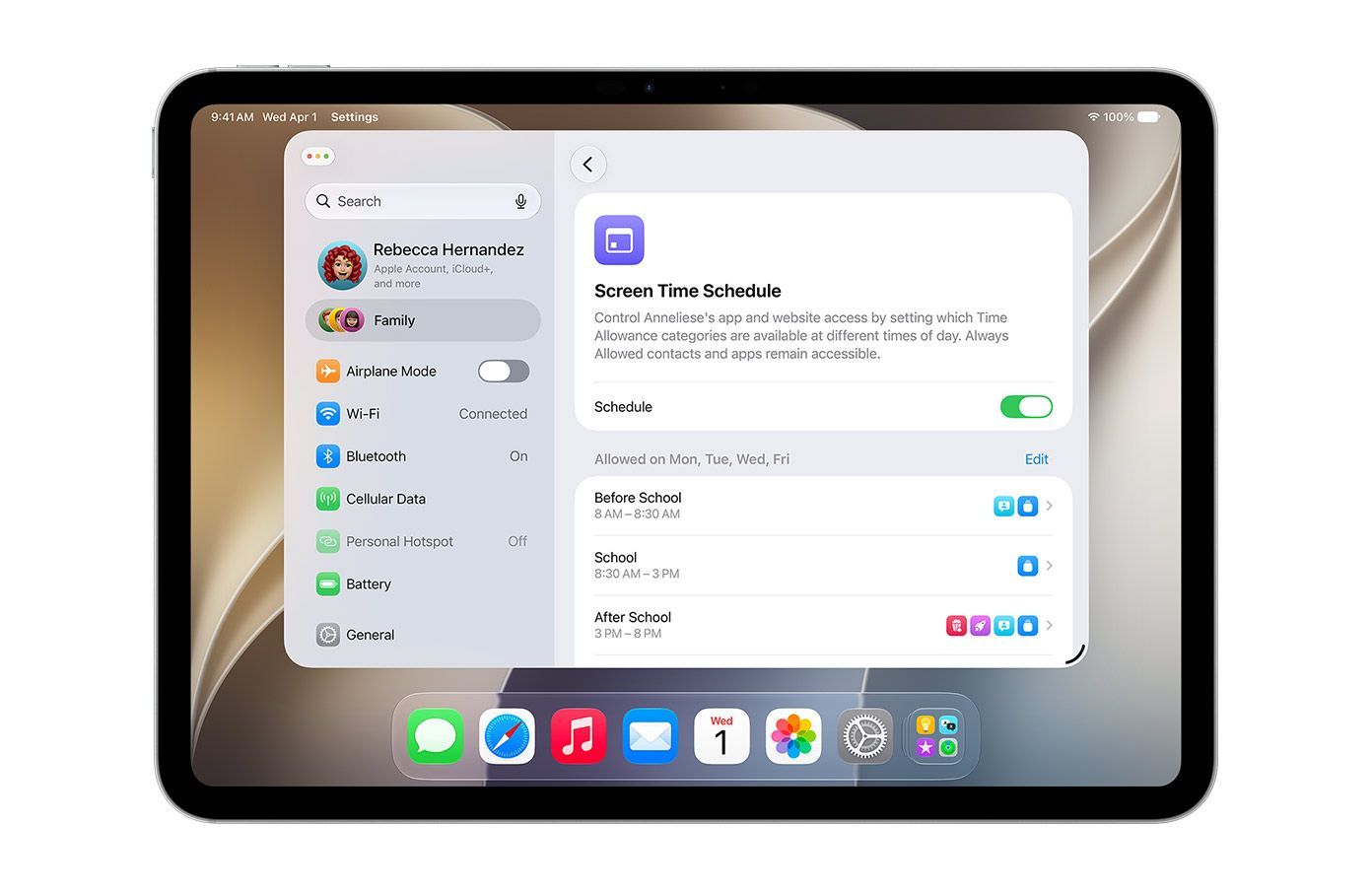 ipados 27 time allowance temps ecran