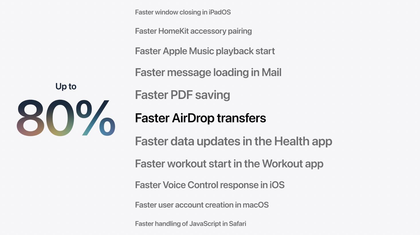 De grosses améliorations de performances dans iOS 27, iPadOS 27, macOS 27 et watchOS 27