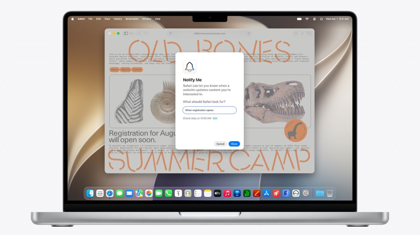 keynote apple wwdc26 safari notify me