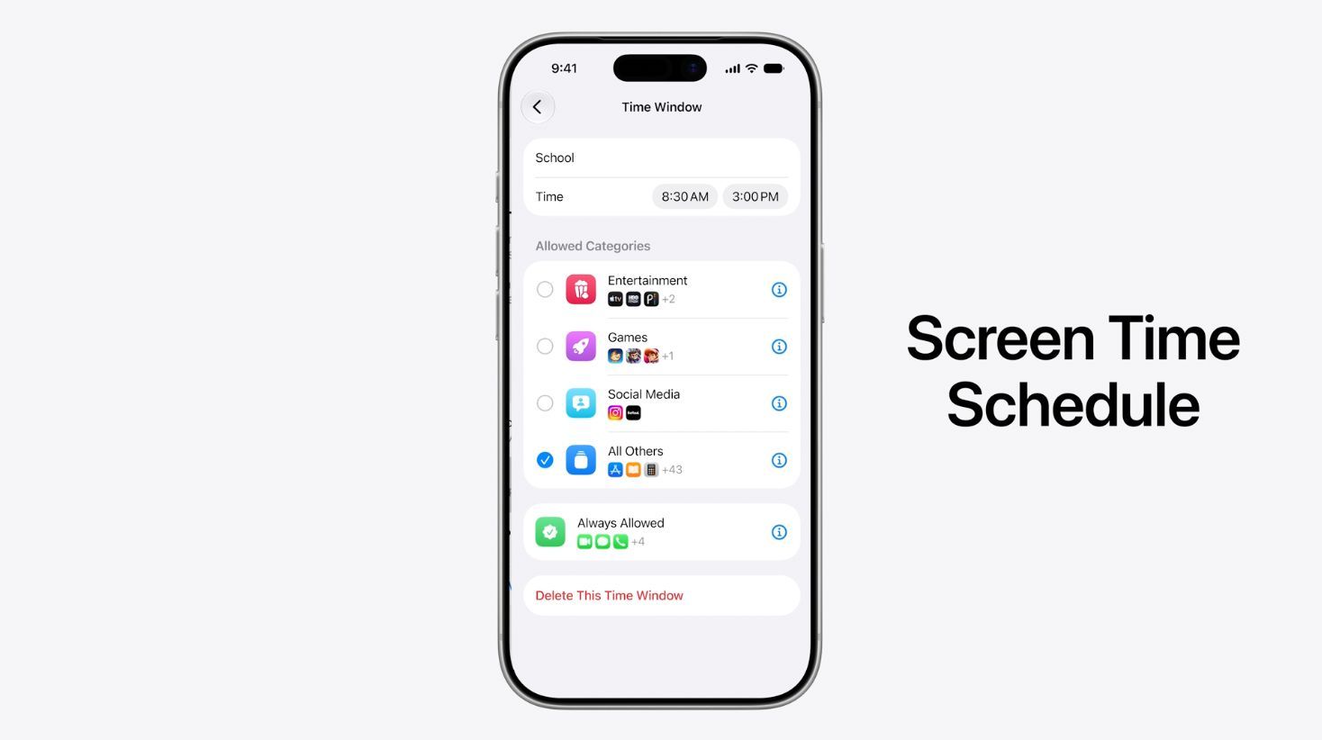 keynote apple wwdc26 screen time schedcules
