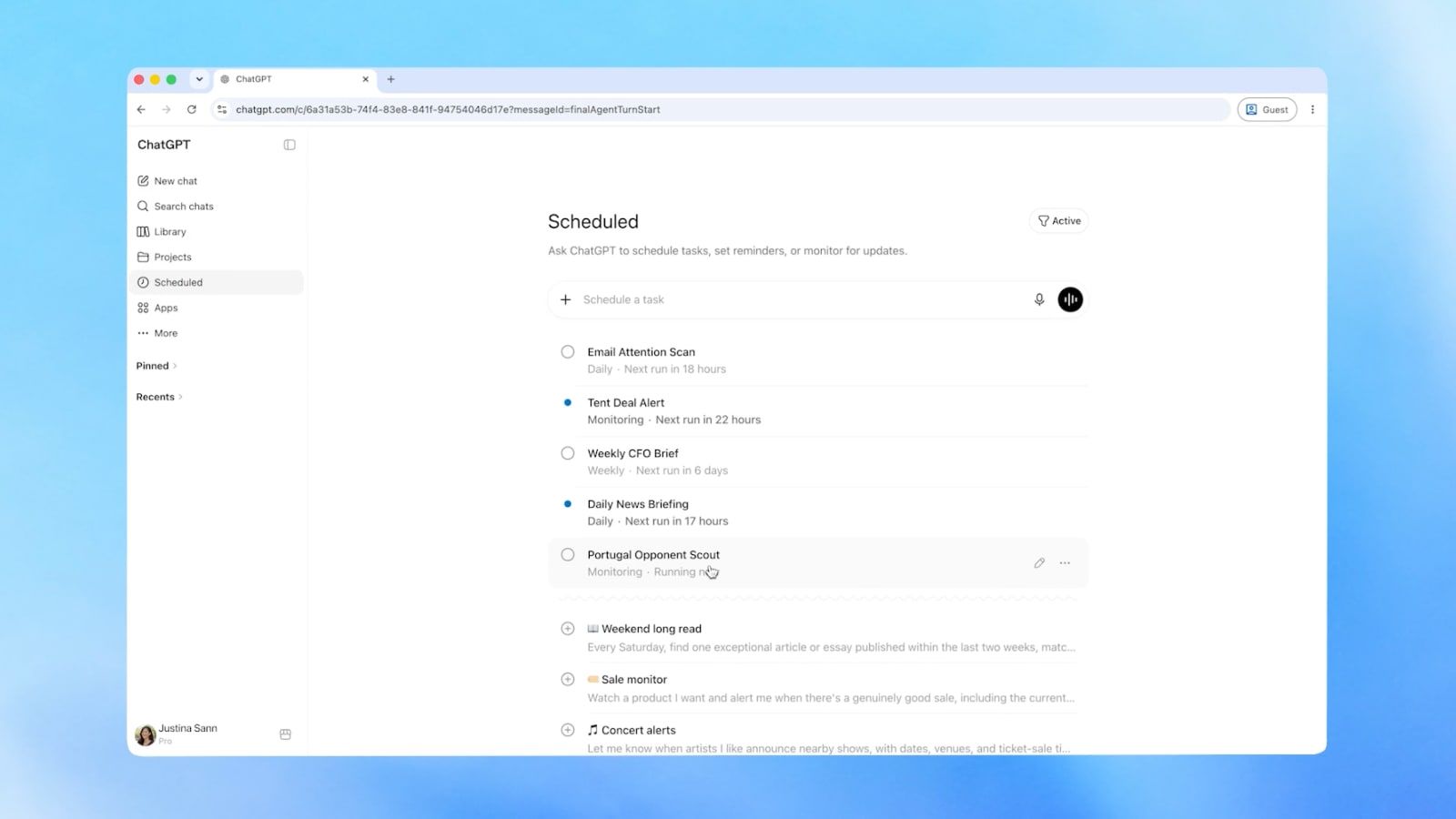 ChatGPT : OpenAI lance enfin les tâches planifiées
