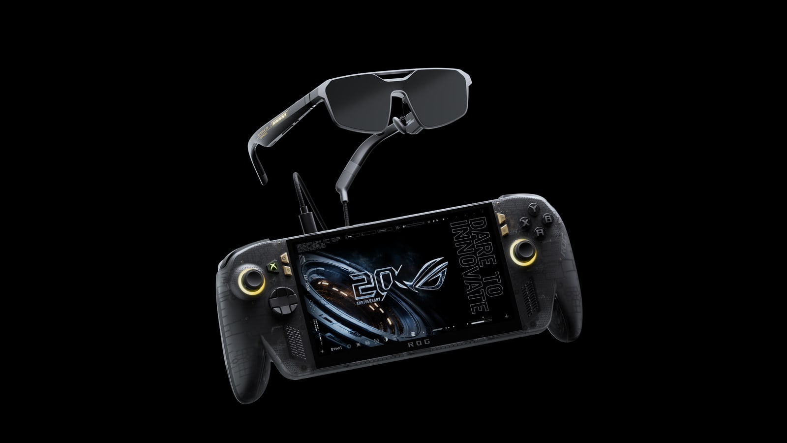 rog xbox ally x20 bundle 3d render scenario photo rog wallpaper product