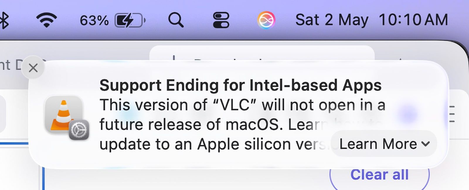 vlc macos 27 alerte