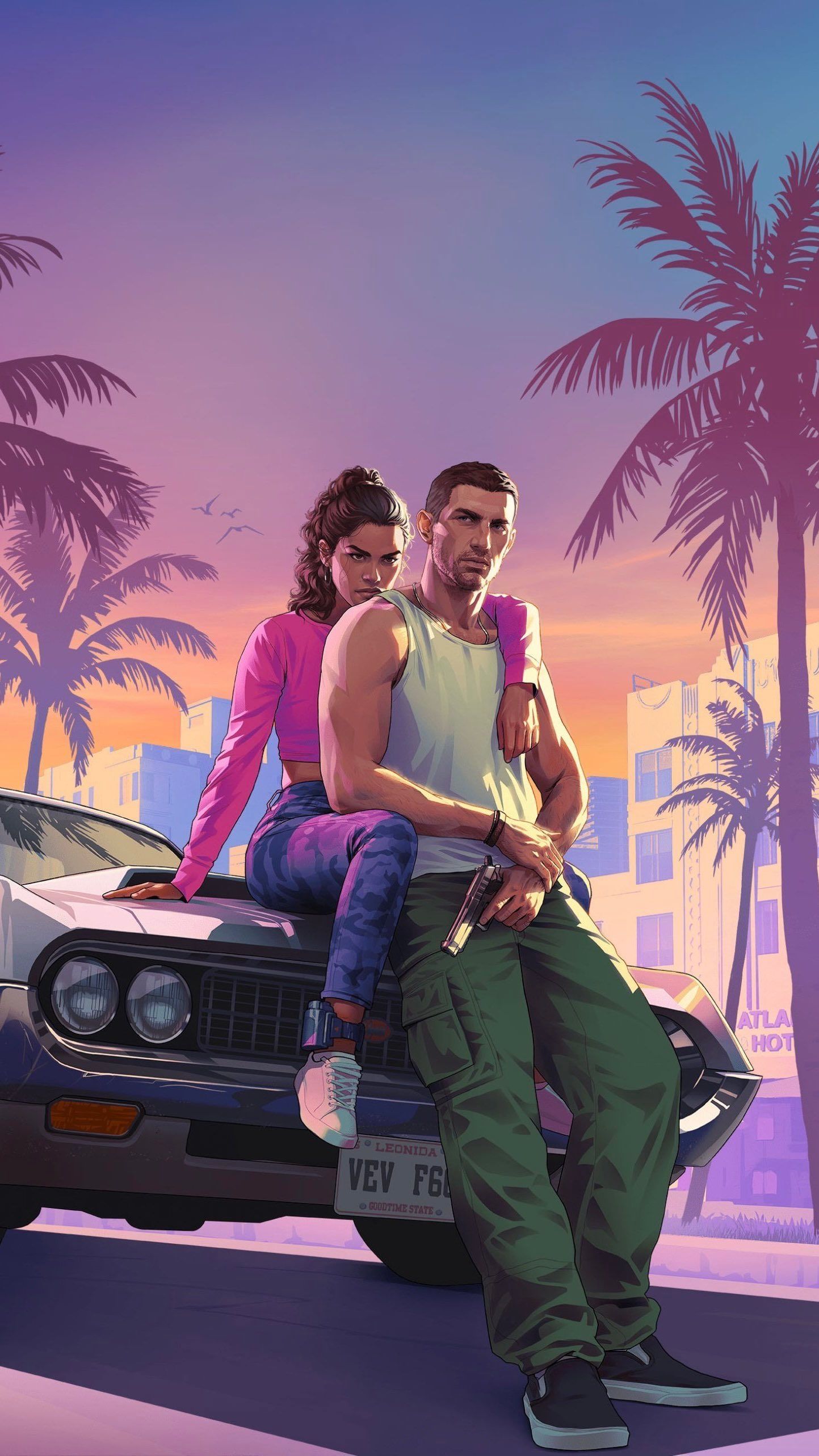 gta 6 jason lucia voiture fond iphone