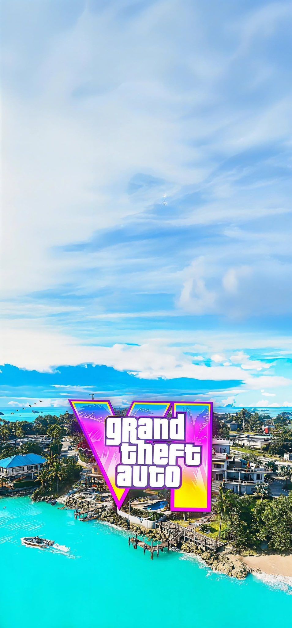 gta vi logo iphone wallpaper beach