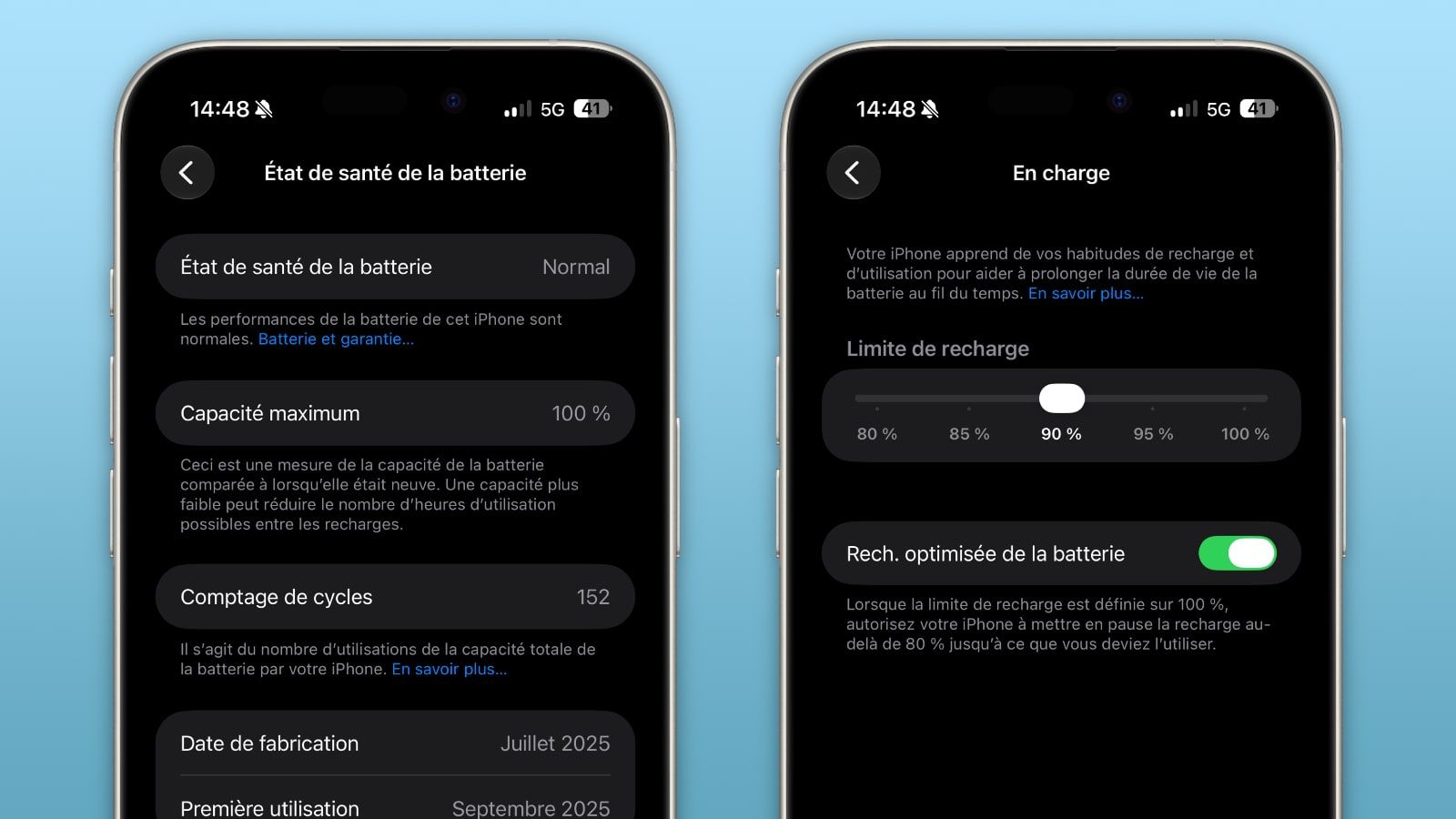 iphone air batterie 9 mois 100 pour cent