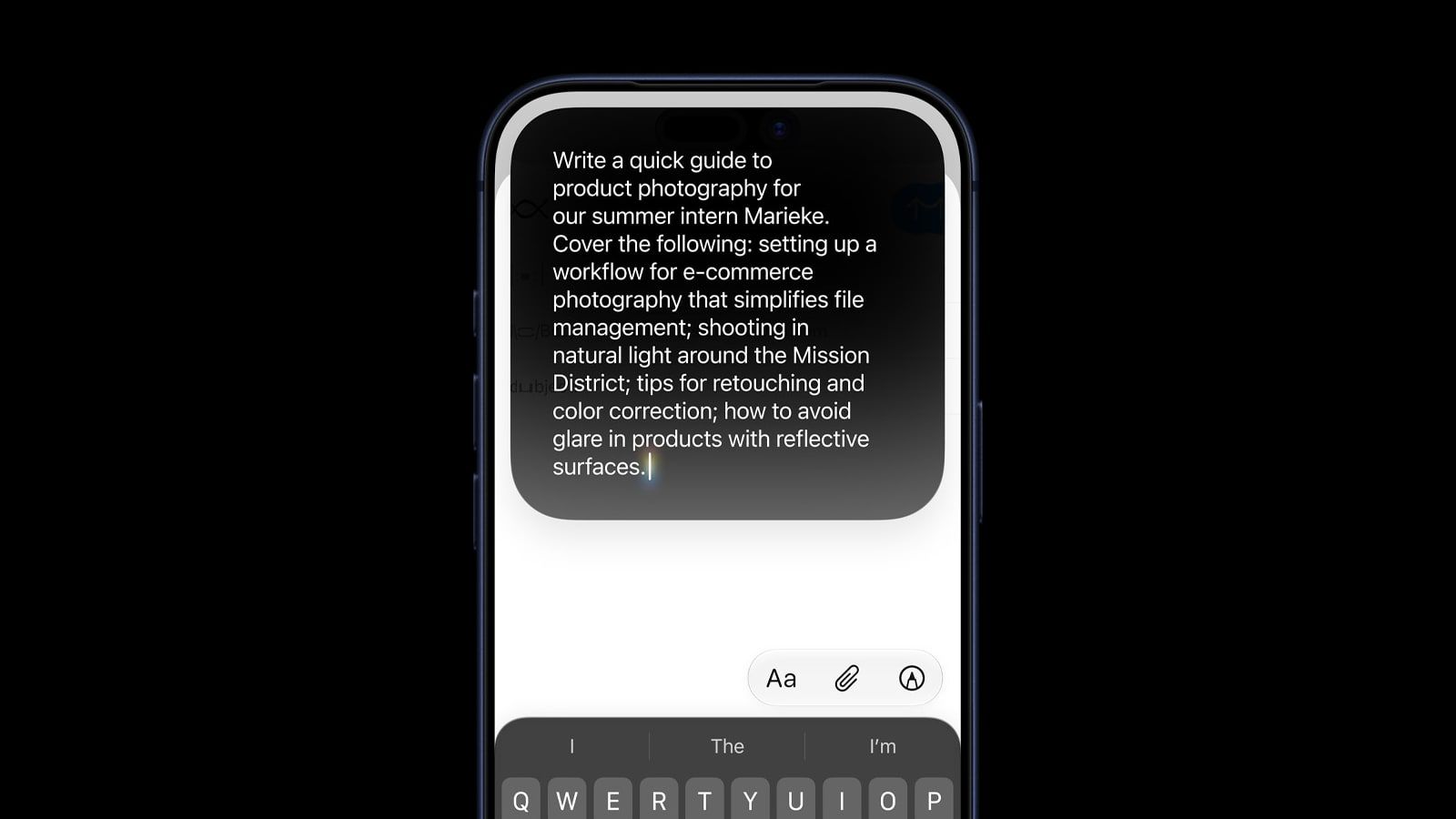 outil ecrire siri mail ios 27