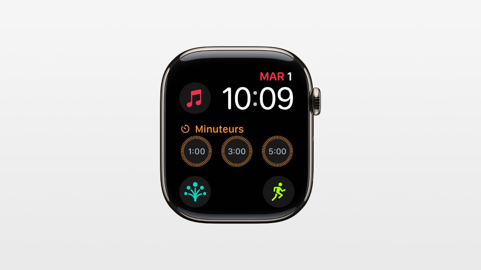 watchOS 27 : de nouvelles couleurs pour le cadran Modulaire