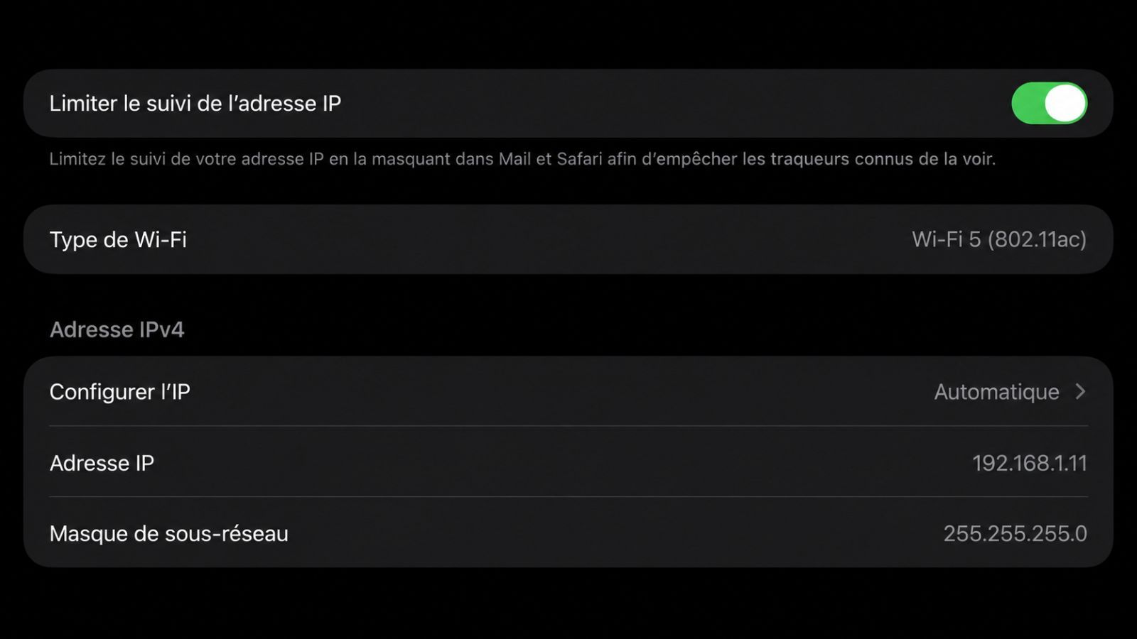 ios 27 type de wi fi