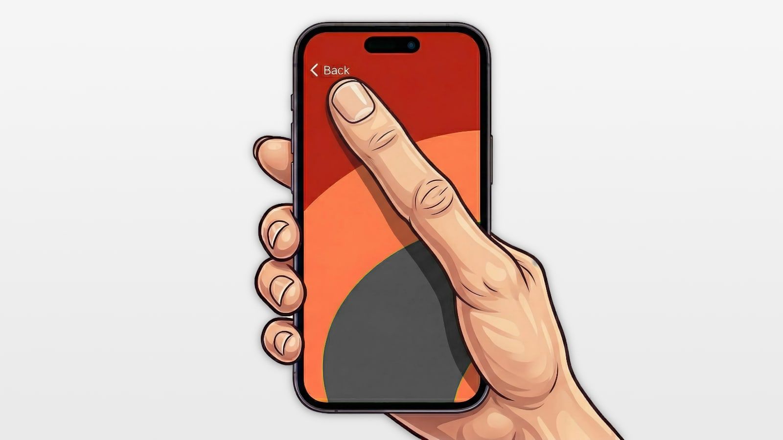 geste retour iphone