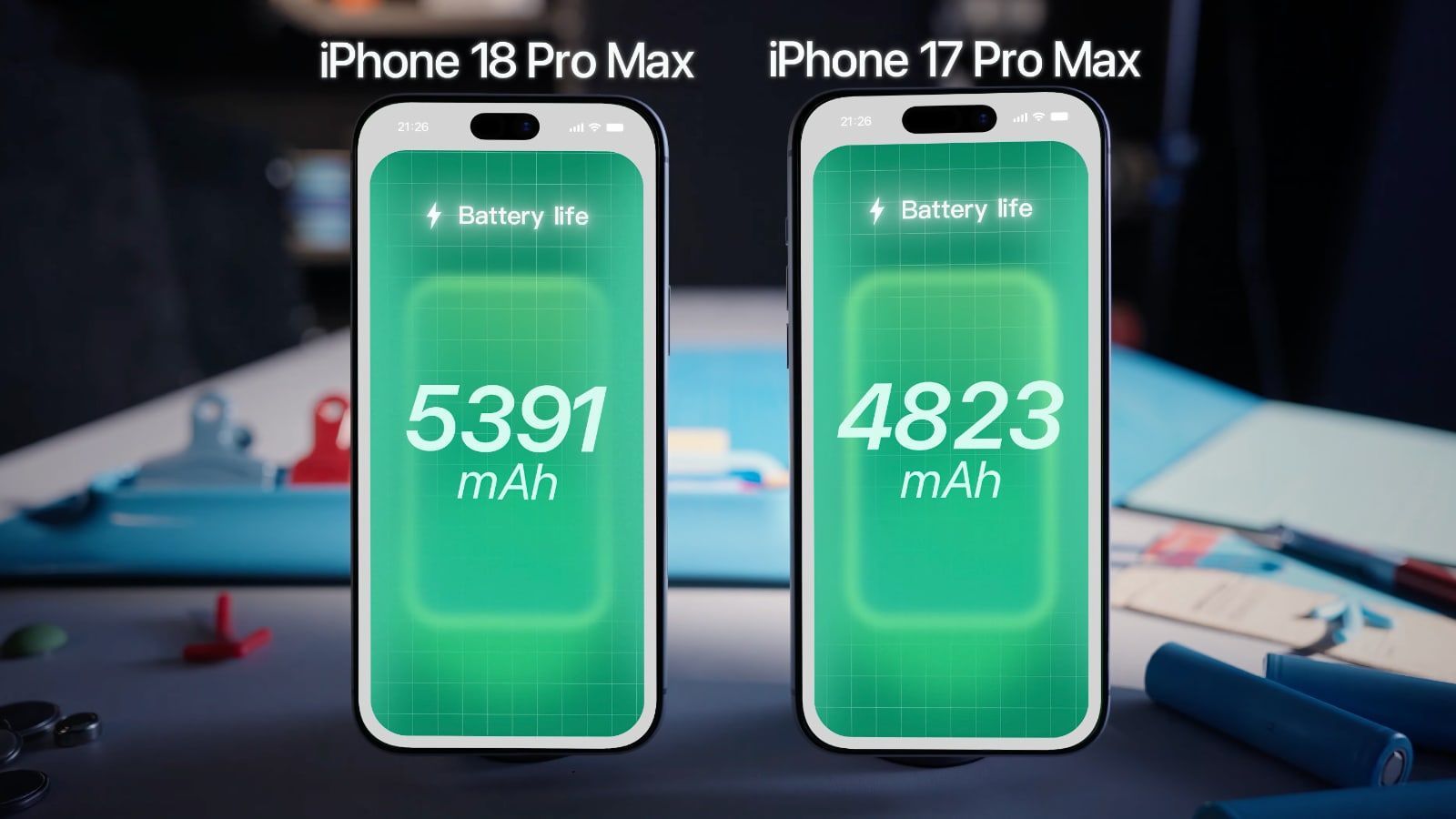 iphone 18 pro max vs iphone 17 pro max batterie capacite