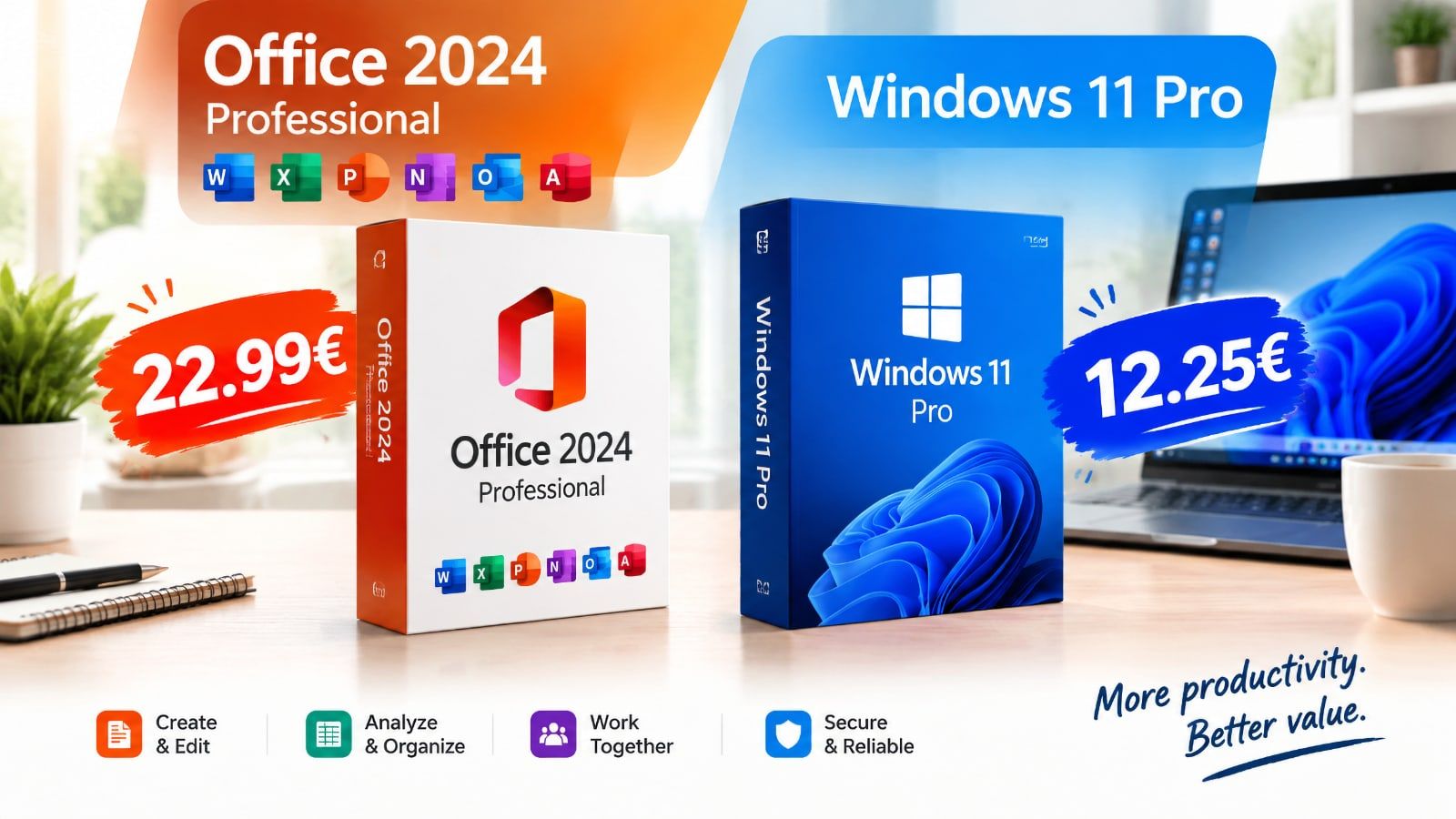 Fin d'Office 2021 : passez à MS Office 2024 pour 22,99 € ou à Microsoft 365 pour 35,99 €
