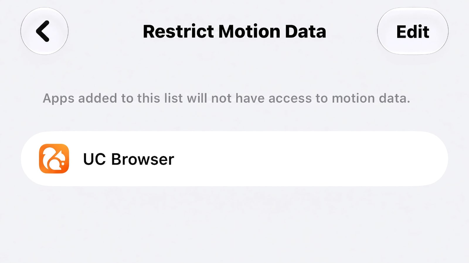 iOS 27.2 bêta 2 ajoute le réglage « Restrict Motion Data » à l’accéléromètre et gyroscope