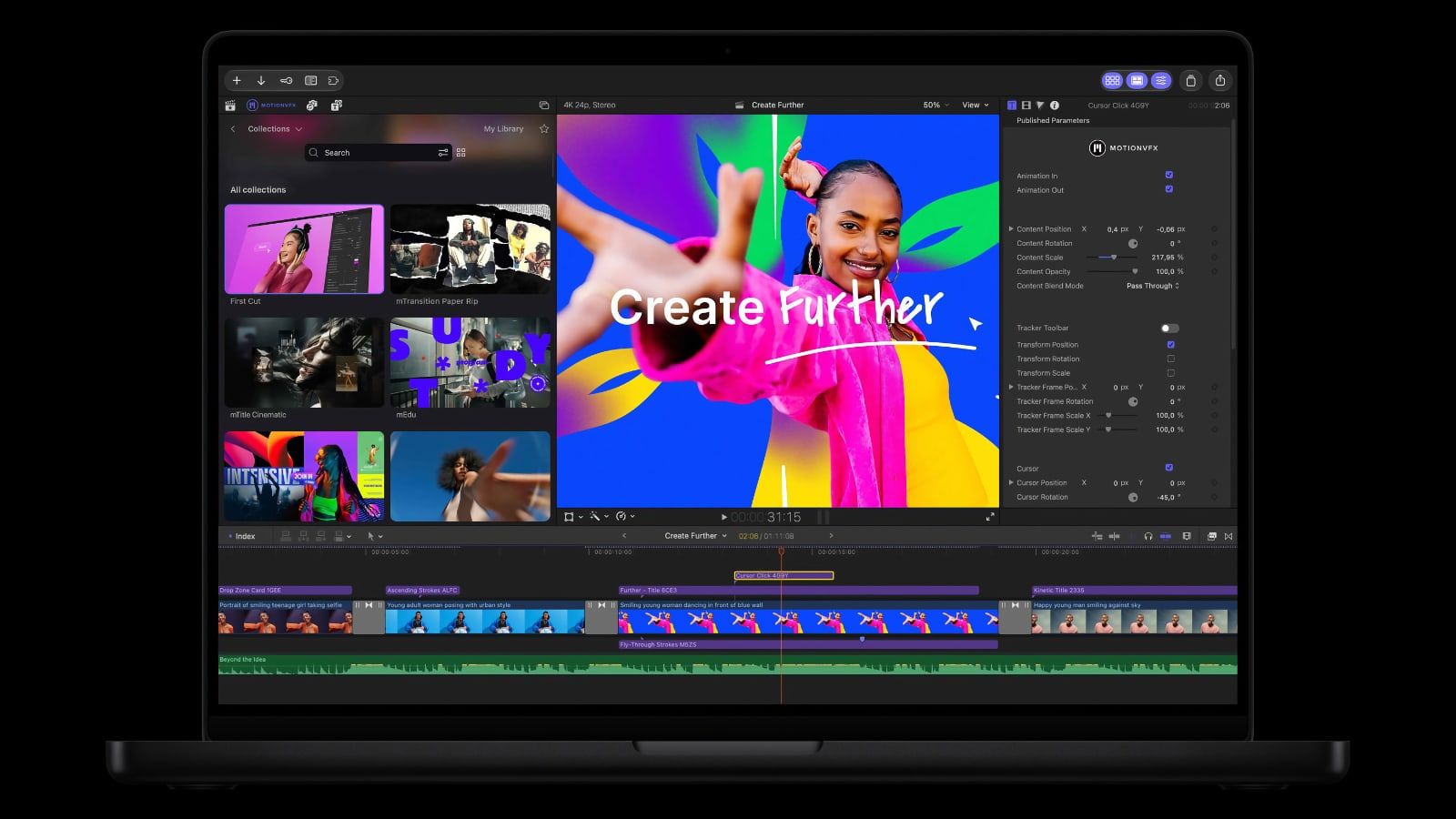 Apple Creator Studio : MotionVFX, IA et nouveaux outils créatifs en novembre