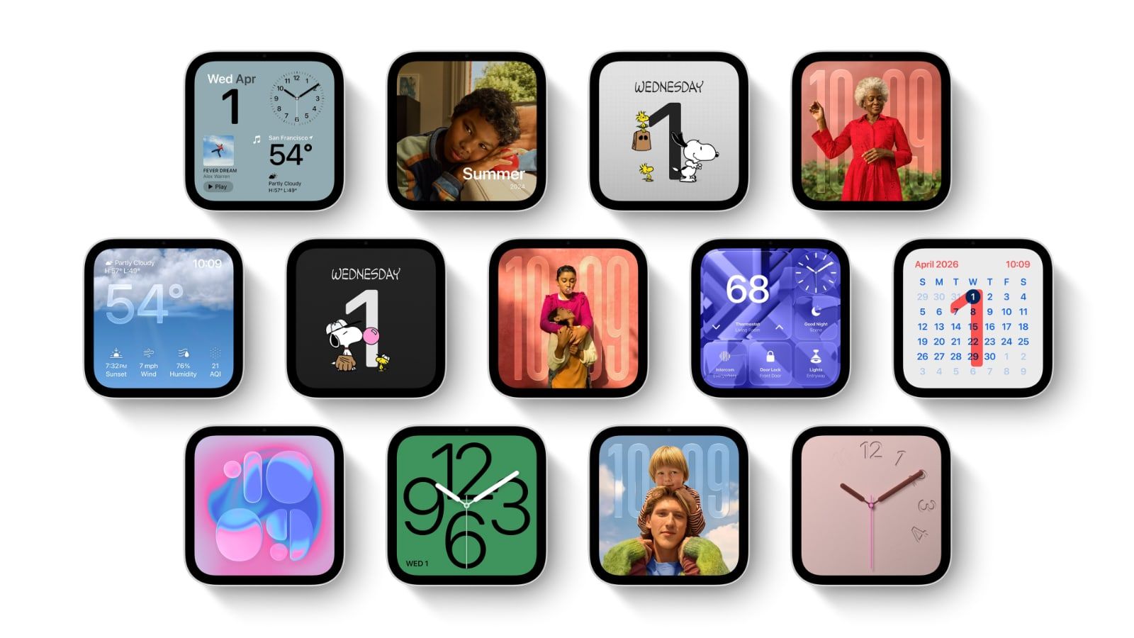 apple homeview collection of faces mur