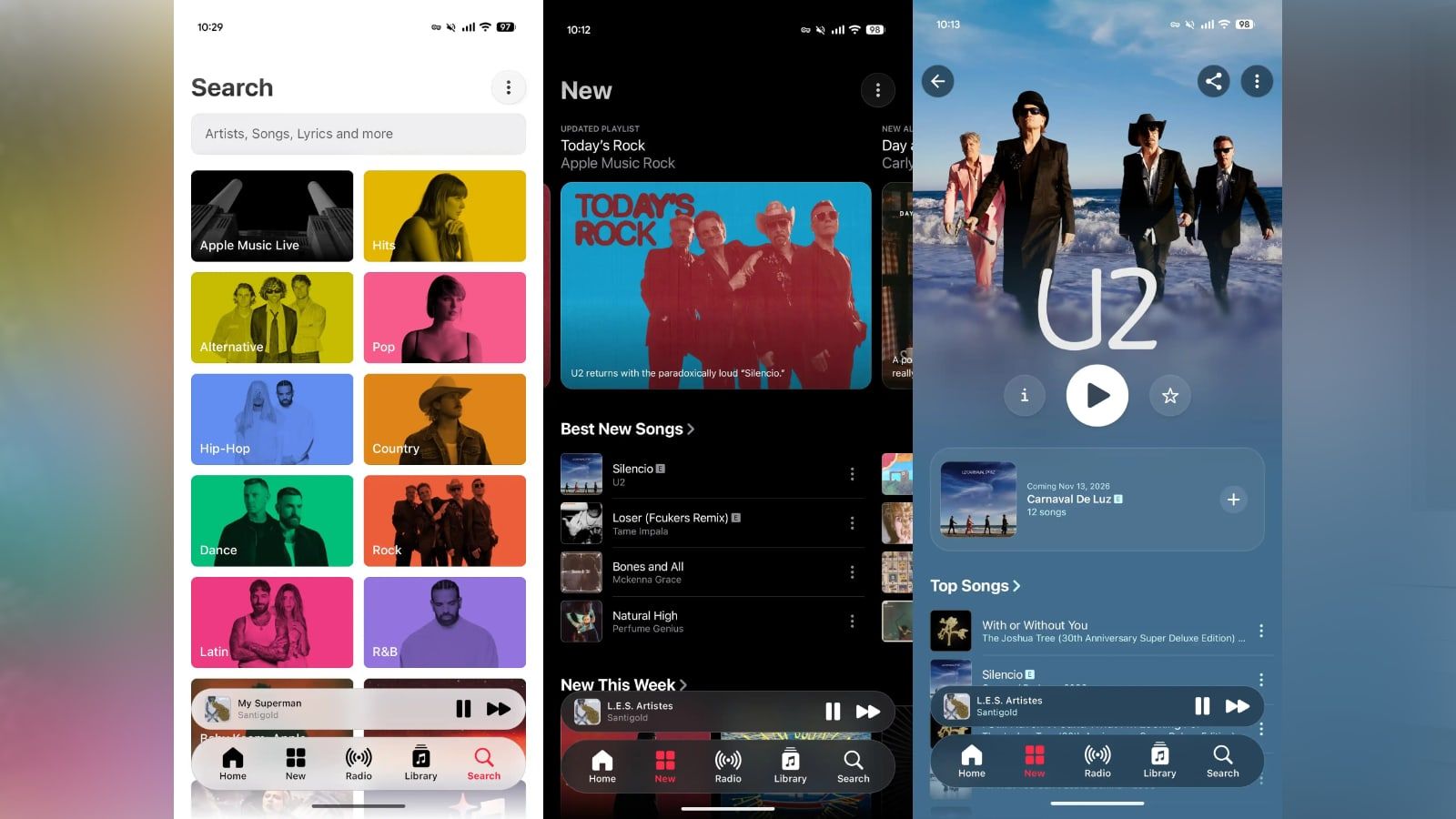 Apple Music sur Android se met au Liquid Glass