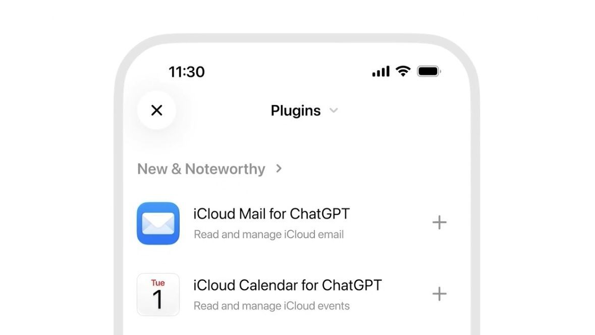 chatgpt plugin icloud mail et calendrier