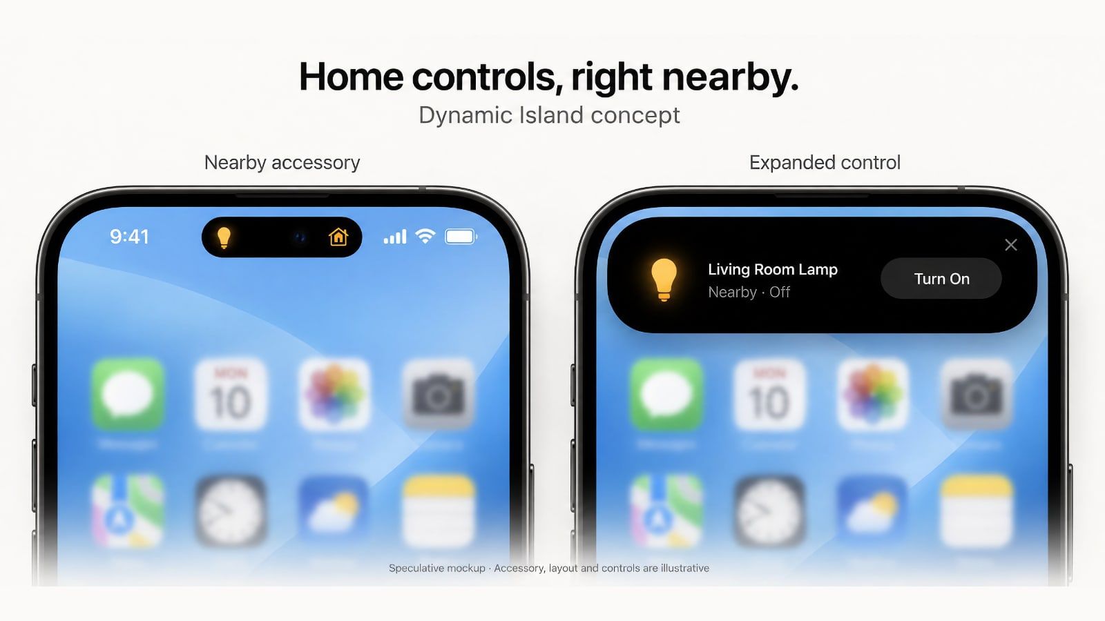 dynamic island controle apple maison home