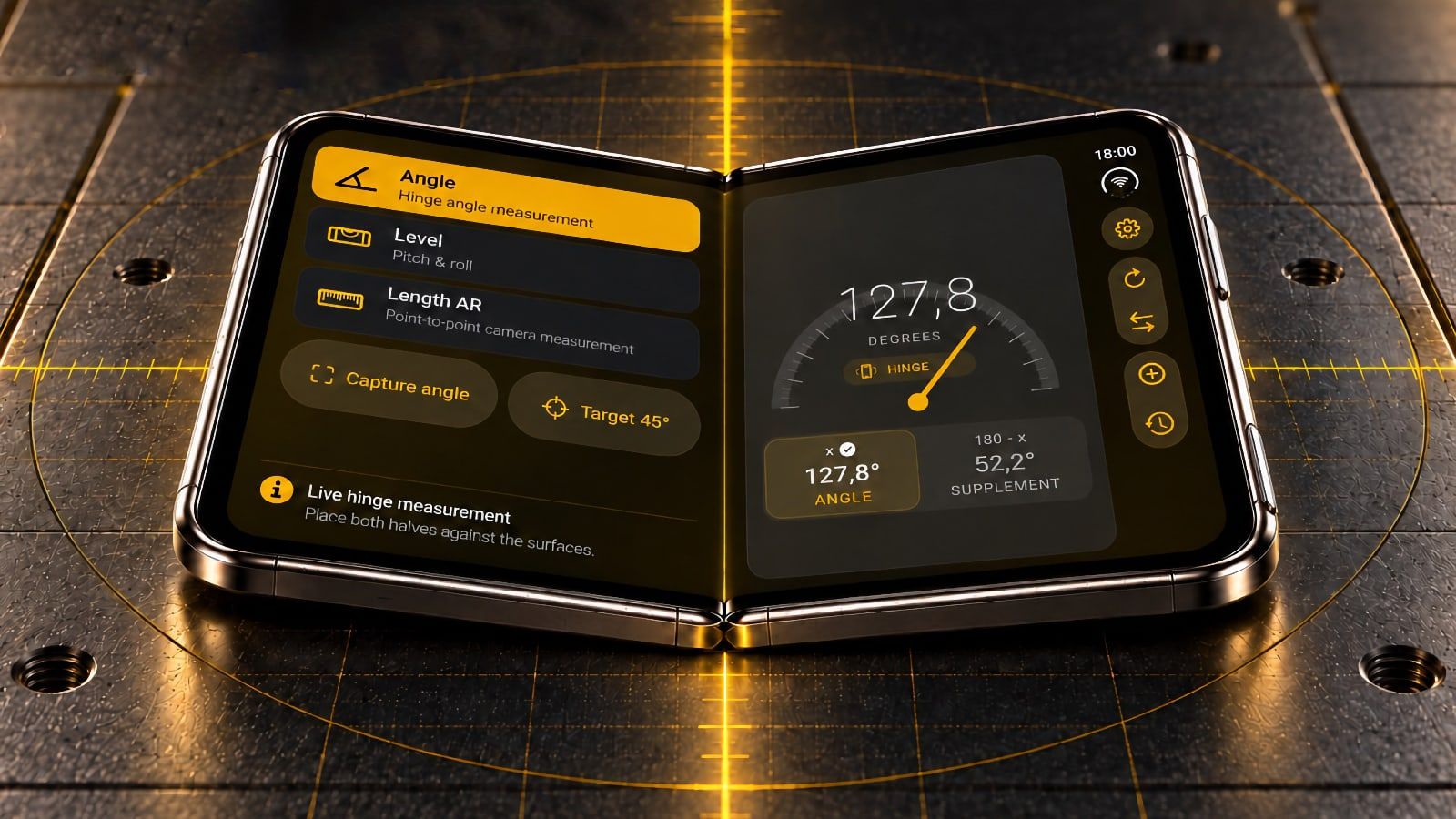 Hinge Angle Meter transforme l’iPhone Duo en outil de mesure