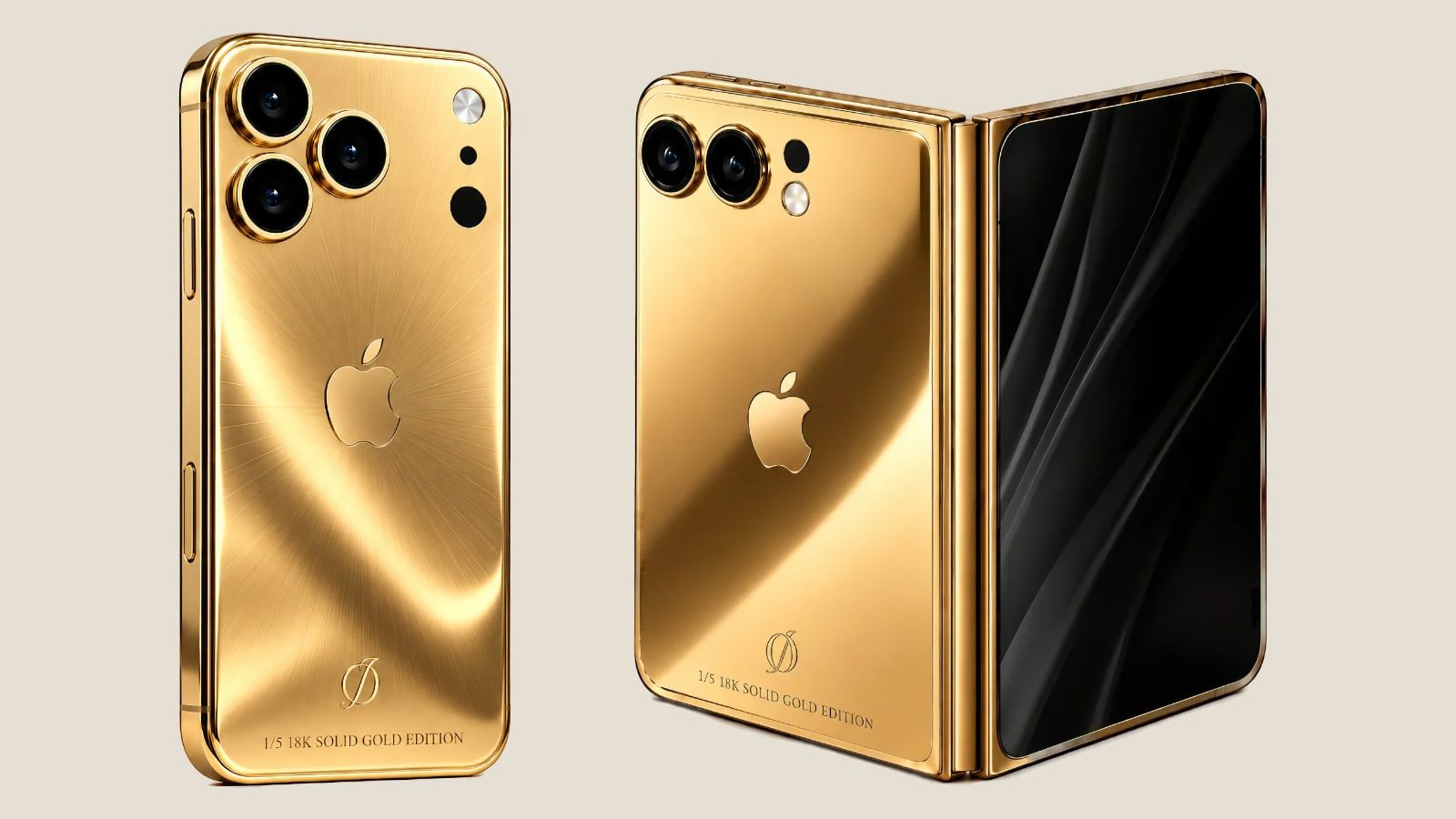 OJ Exclusive dévoile des iPhone 18 Pro Max et iPhone Duo en or hors de prix