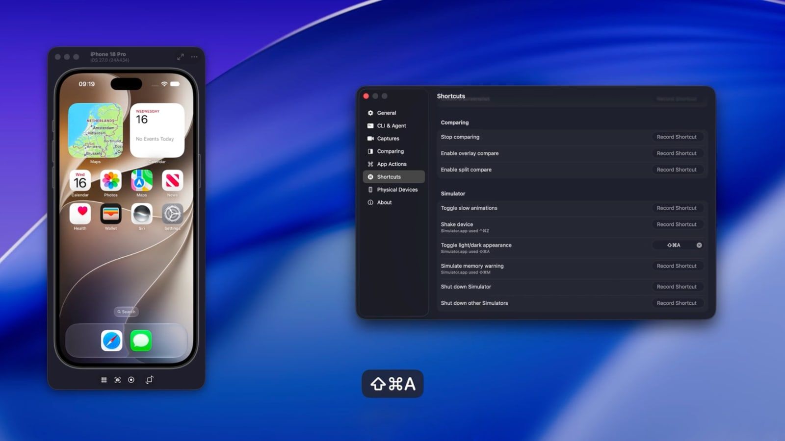 rocketsim app mac actions