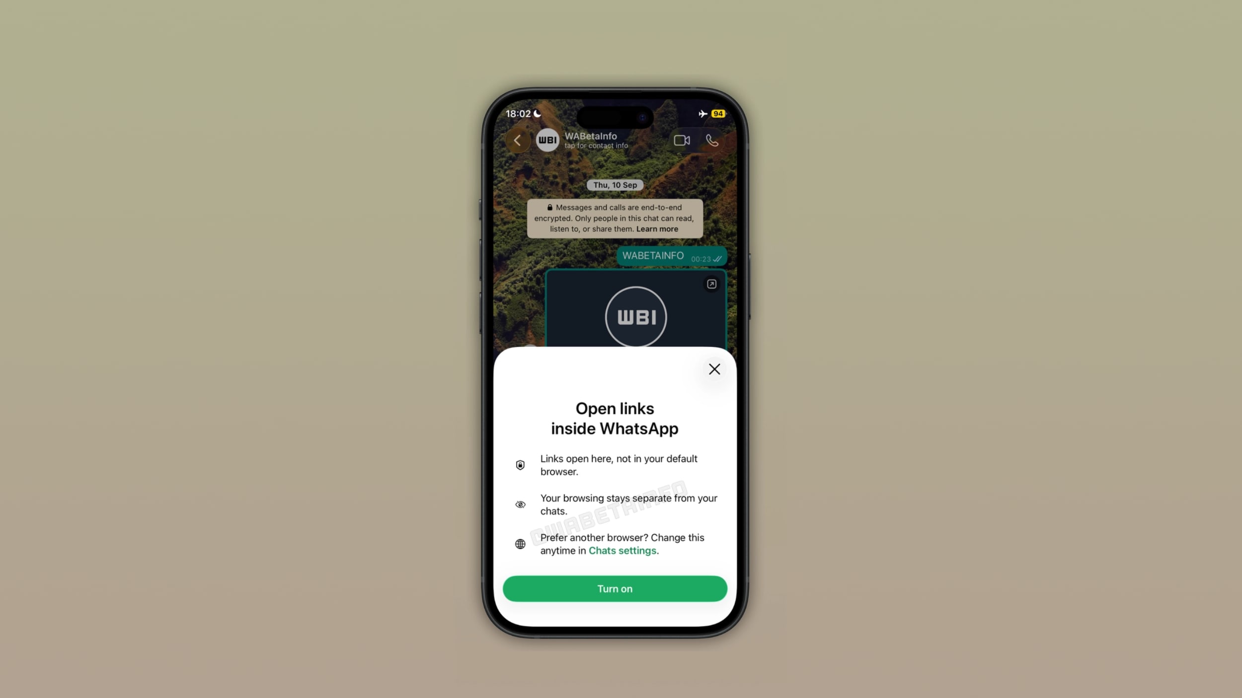 WhatsApp prépare un navigateur intégré pour les liens sur iPhone