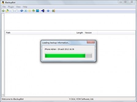 ibackupbot lancement