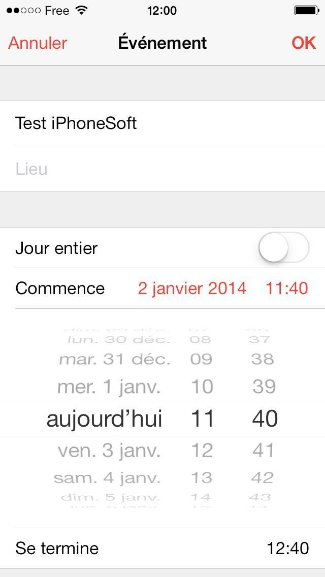 calendrier ios7 tuto 5minutes